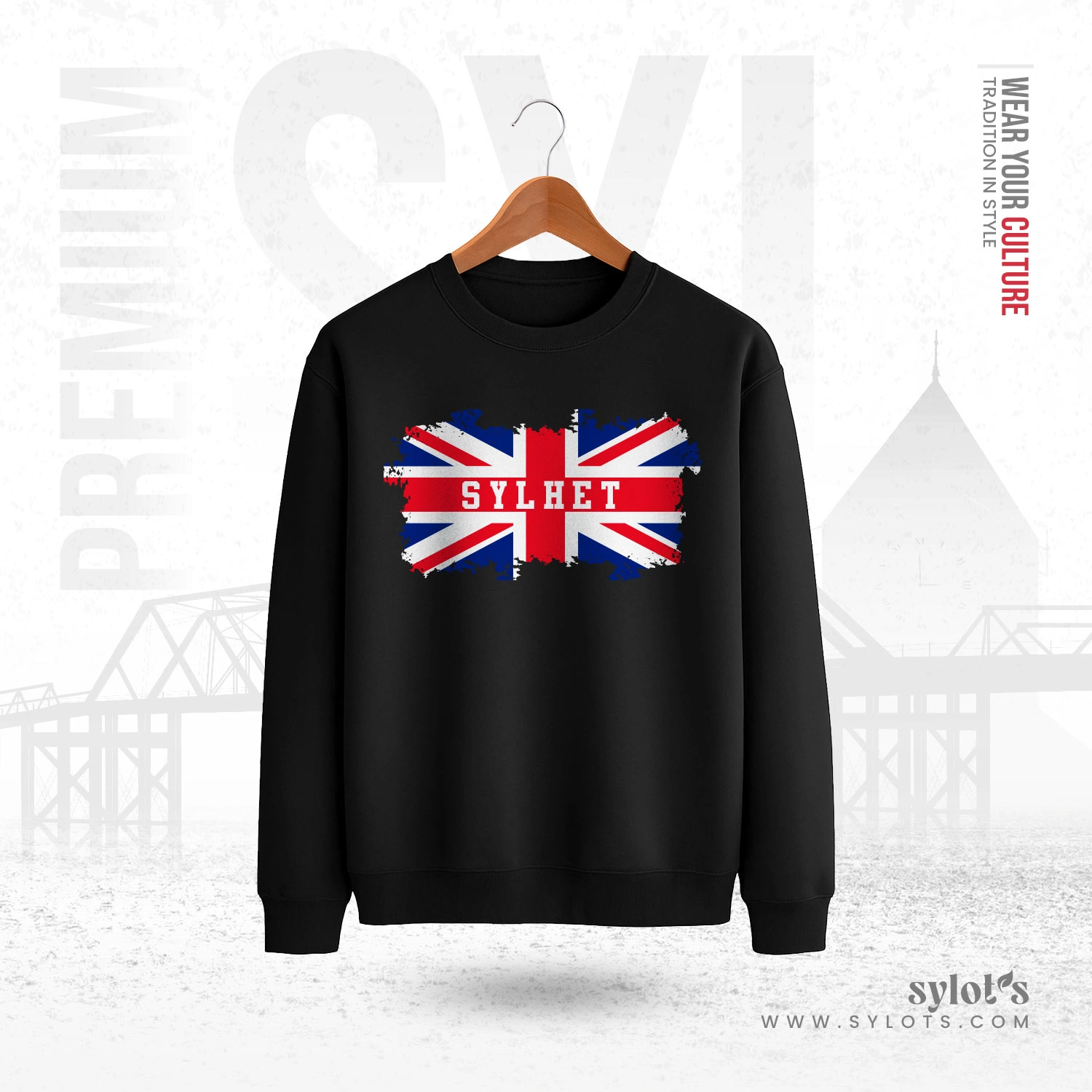 1 (11) UK Flag ~ Sylhet ~ United Kingdom | Premium Men Sweatshirt - Image 1