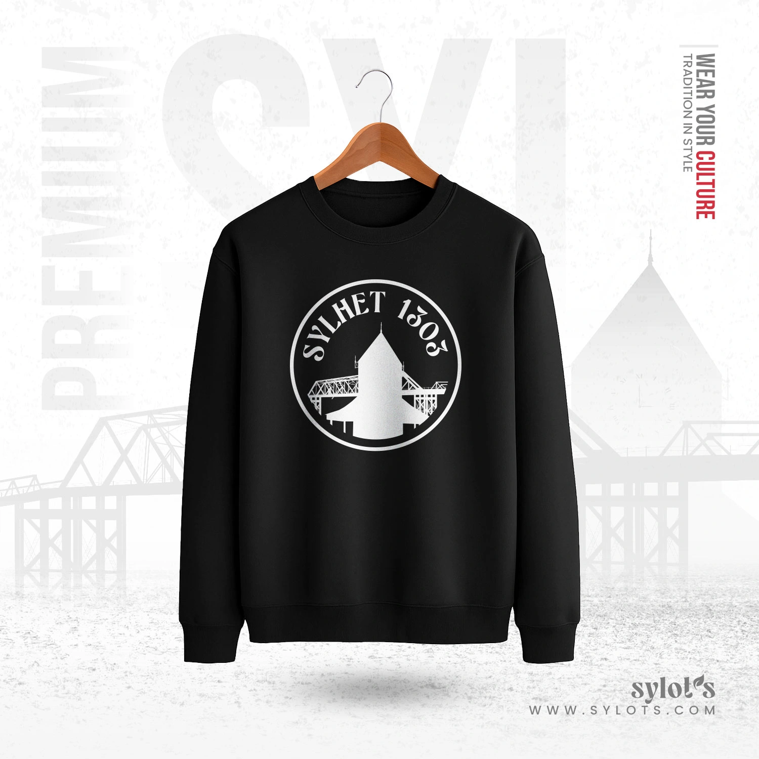 1 (13) Sylhet 1303 Circle | Premium Men Sweatshirt - Image 1