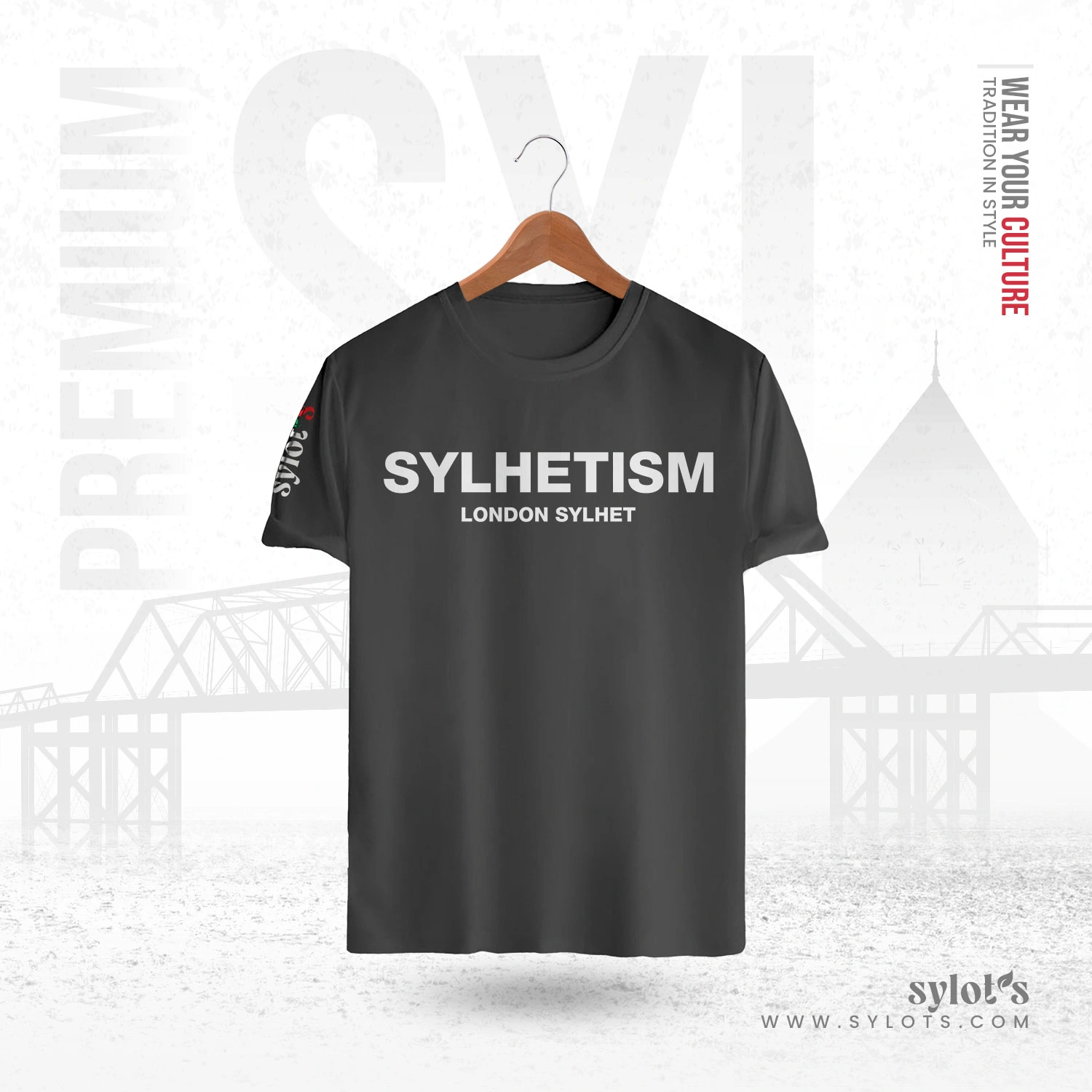 1 (6) Sylhetism ~ London Sylhet | Premium Gray T-shirt - Image 1