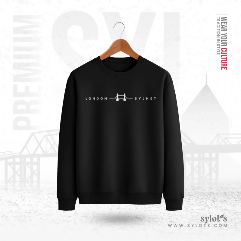 Sylhet ~ London | Tower Bridge | Premium Men Sweatshirt - Image 1