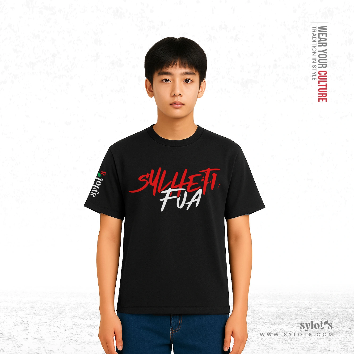 2 (1) Sylheti Fua Typography | Premium Black T-shirt - Image 2