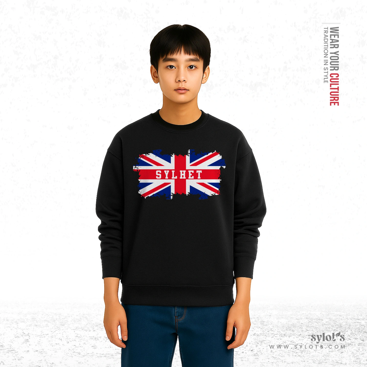 2 (11) UK Flag ~ Sylhet ~ United Kingdom | Premium Men Sweatshirt - Image 2