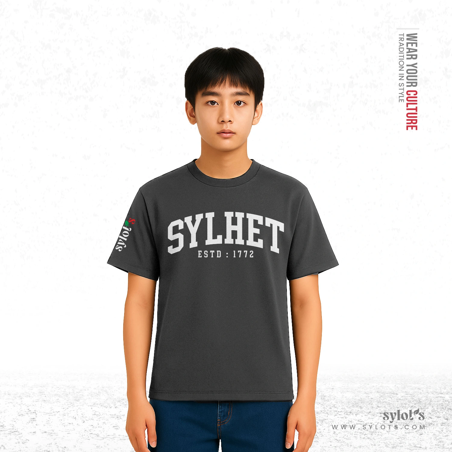 2 (3) Sylhet ESTD 1772  | Premium Gray T-shirt - Image 2