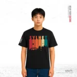 Sylhet Skyline Retro Vintage | Premium Black T-shirt - Image 2