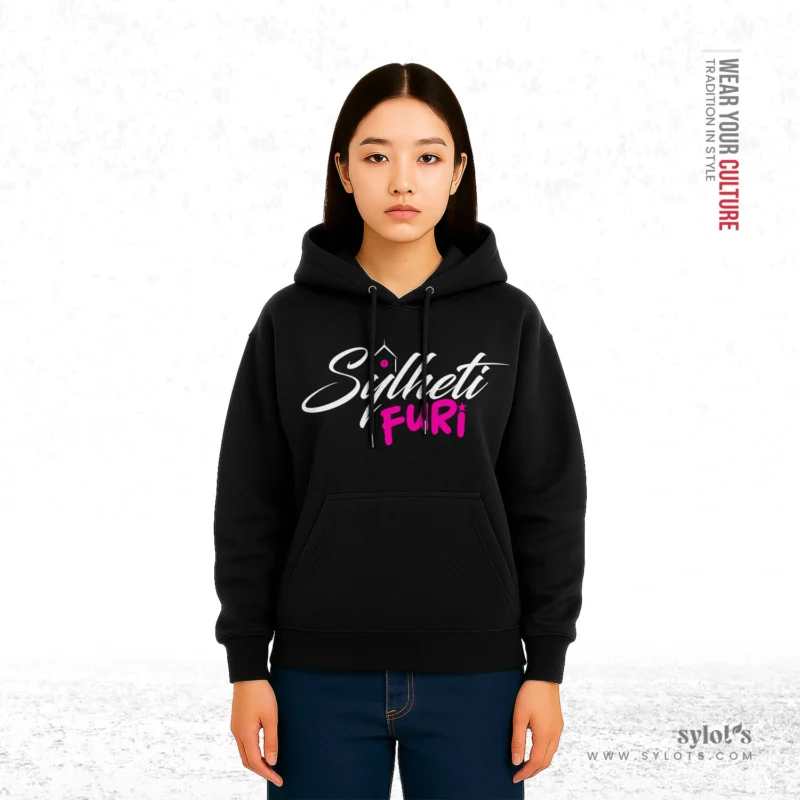 Sylheti Furi | Personalized Premium Women Black Hoodie - Image 2