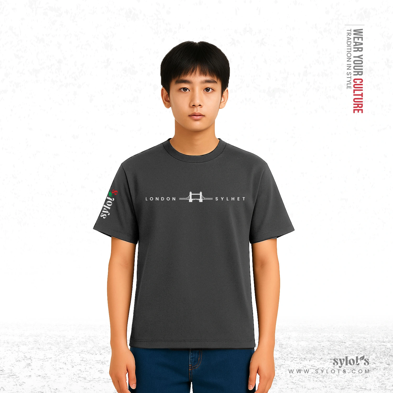 2 Sylhet ~ London | Tower Bridge | Premium Gray T-shirt - Image 2