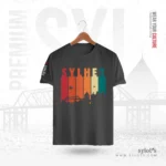 Sylhet Skyline Retro Vintage | Premium Gray T-shirt