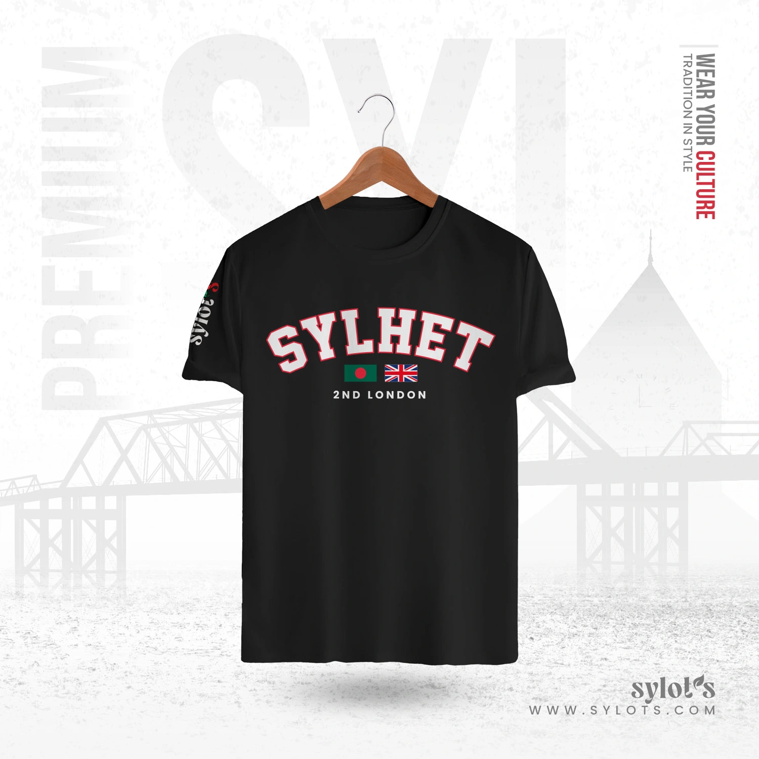 3 (6) The Second London | Premium Black T-shirt - Image 1