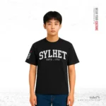 Sylhet ESTD 1772  | Premium Black T-shirt - Image 2