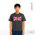 UK Flag ~ Sylhet ~ United Kingdom | Premium Gray T-shirt - Image 2