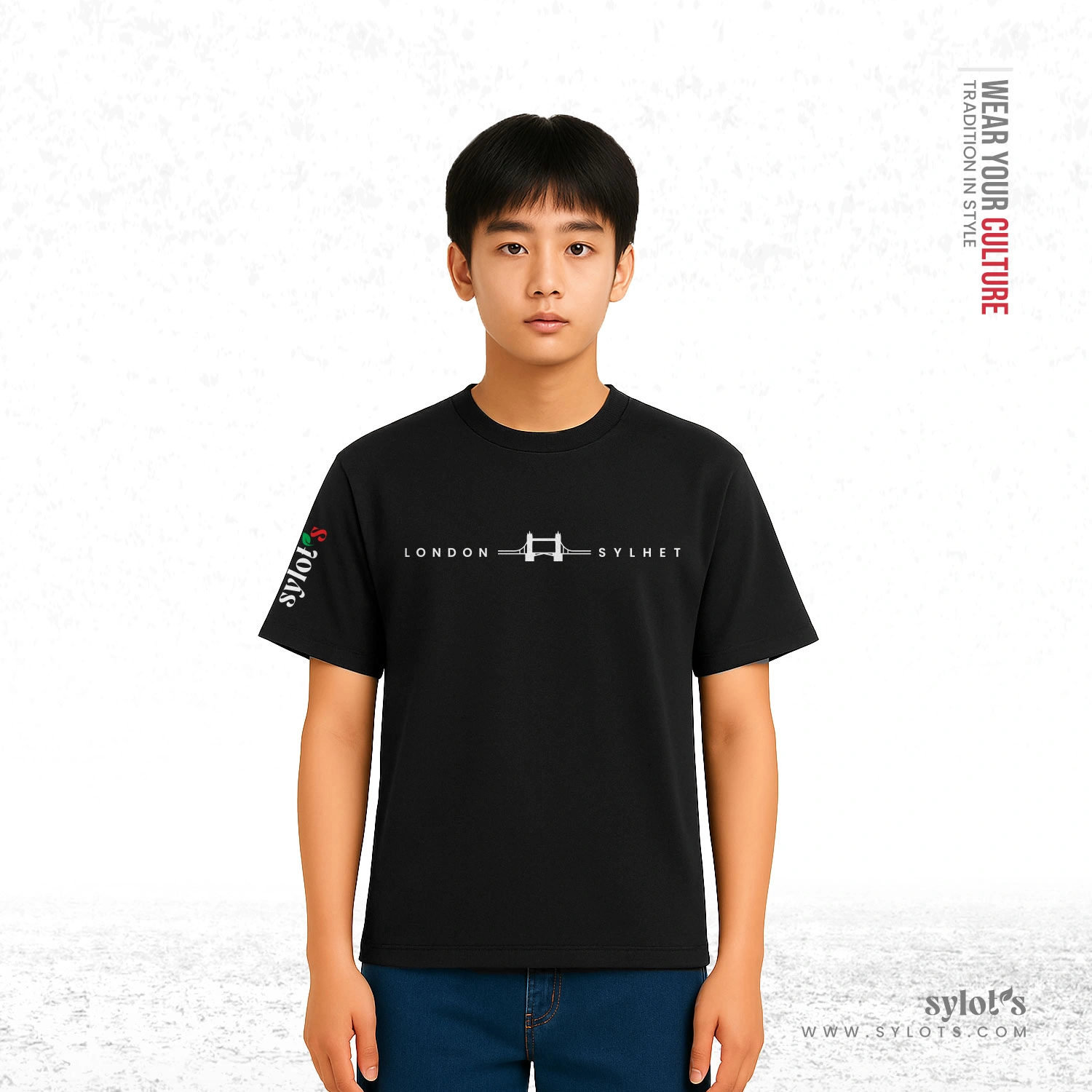 4 Sylhet ~ London | Tower Bridge | Premium Black T-shirt - Image 2