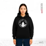 Sylhet 1303 Circle | Premium Women Black Hoodie - Image 2