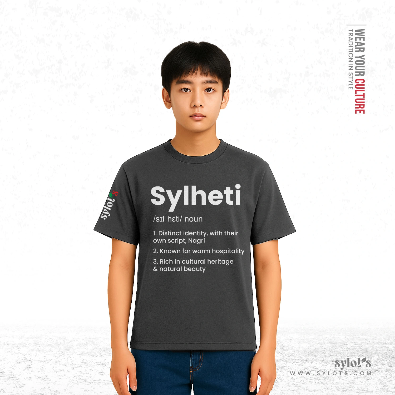 Gray-02 Sylheti /sɪlˈhɛti/ Definition | Premium Gray T-shirt - Image 2