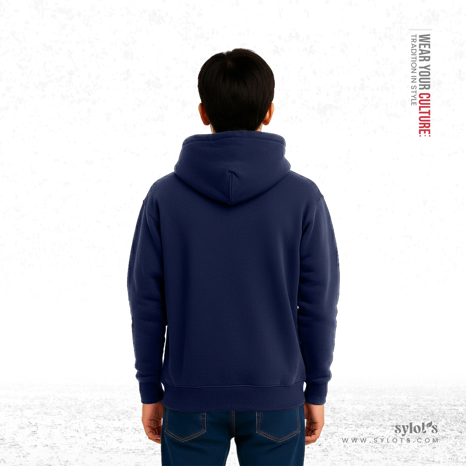 hoodie-back (1) Sylhet ~ London | Tower Bridge | Premium Blue Hoodie - Image 2