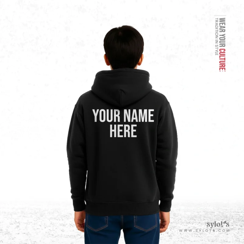 UK Flag ~ Sylhet ~ United Kingdom | Personalized Premium Black Hoodie - Image 3