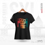 Madan Mohan College Sylhet | Premium Women Black T-shirt