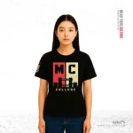 MC College Sylhet | Premium Women Black T-shirt - Image 2