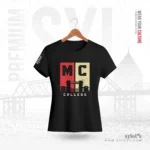 MC College Sylhet | Premium Women Black T-shirt