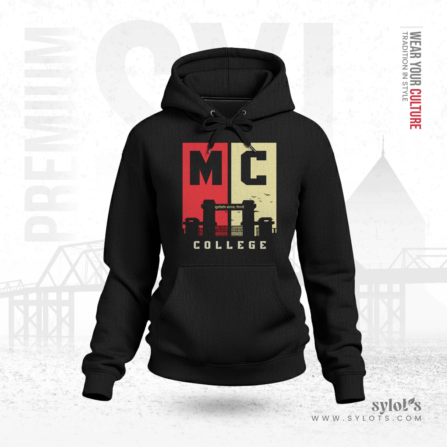 mcwomen-hoodie-1 MC College Sylhet | Premium Women’s Black Hoodie - Image 1