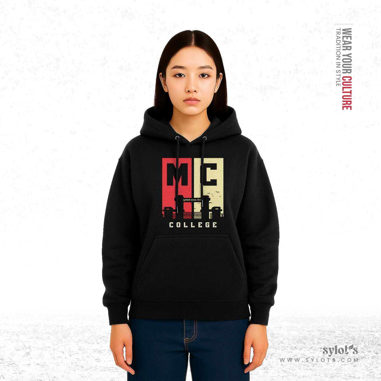 mcwomen-hoodie MC College Sylhet | Premium Women’s Black Hoodie - Image 2