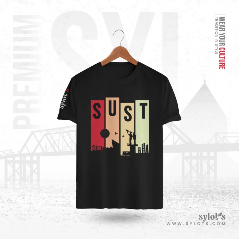 SUST (Shahjalal University) | Premium Black T-shirt - Image 1