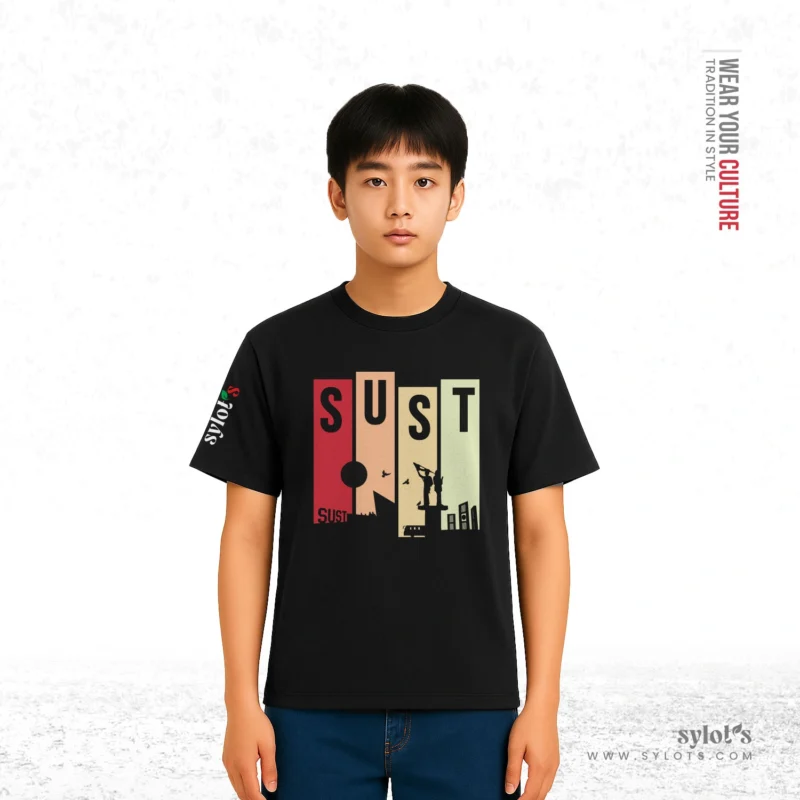 SUST (Shahjalal University) | Premium Black T-shirt - Image 2