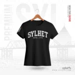 Sylhet ESTD 1772 | Premium Women Black T-shirt
